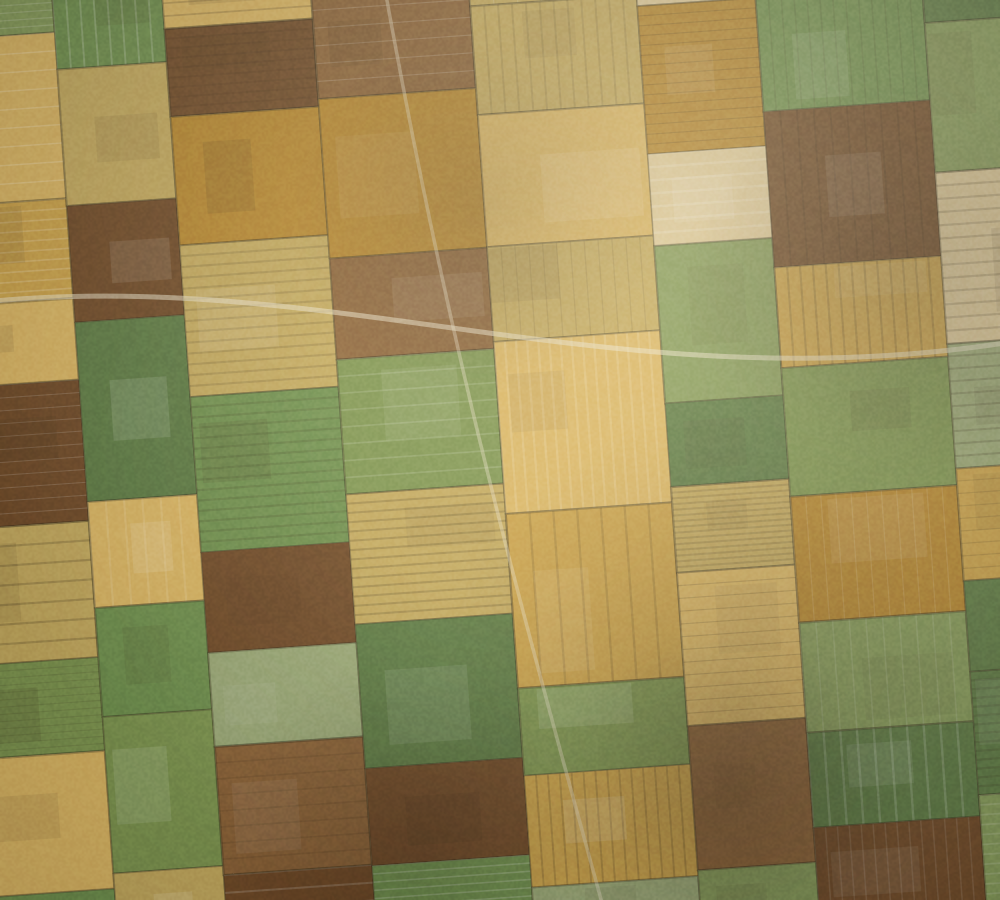 Aerial view of agricultural origin — fields and harvest